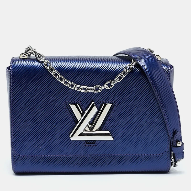 Shoulder bags with laptop sleeves for work -Louis Vuitton Metallic Purple Epi Leather Twist Mm Bag