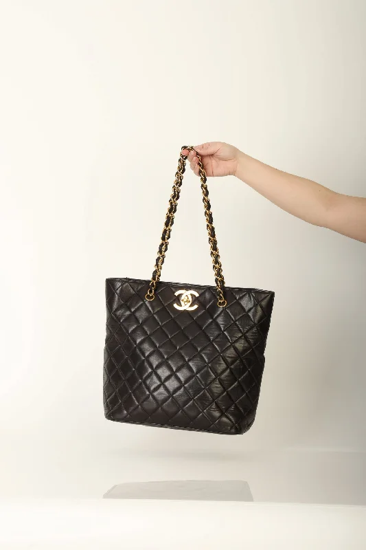 Chanel 1991 Lambskin Turnlock Tote