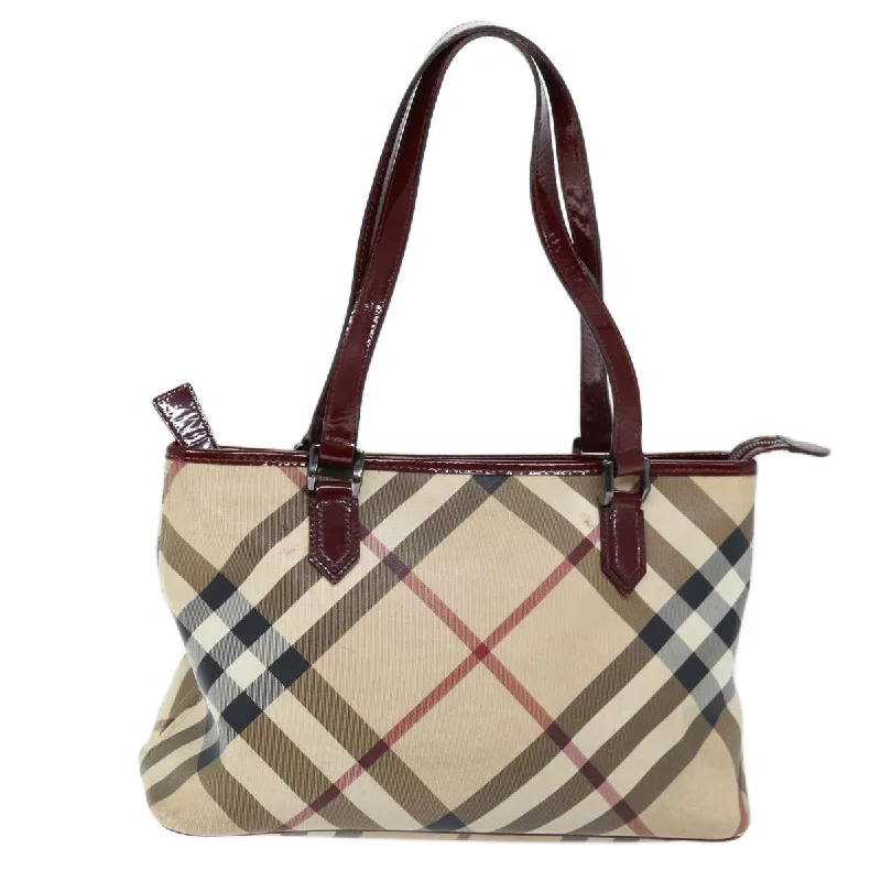 Shoulder bags with structured shapes for class -Burberry Nova Check  Canvas Shoulder Bag (Pre-Owned)