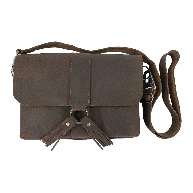 Rectangular Crossbody Bag with Tassels