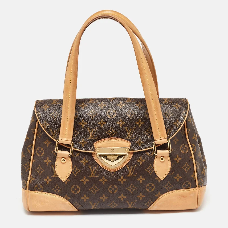 Shoulder bags with reinforced stitching for durability -Louis Vuitton Monogram Canvas Beverly Gm Bag