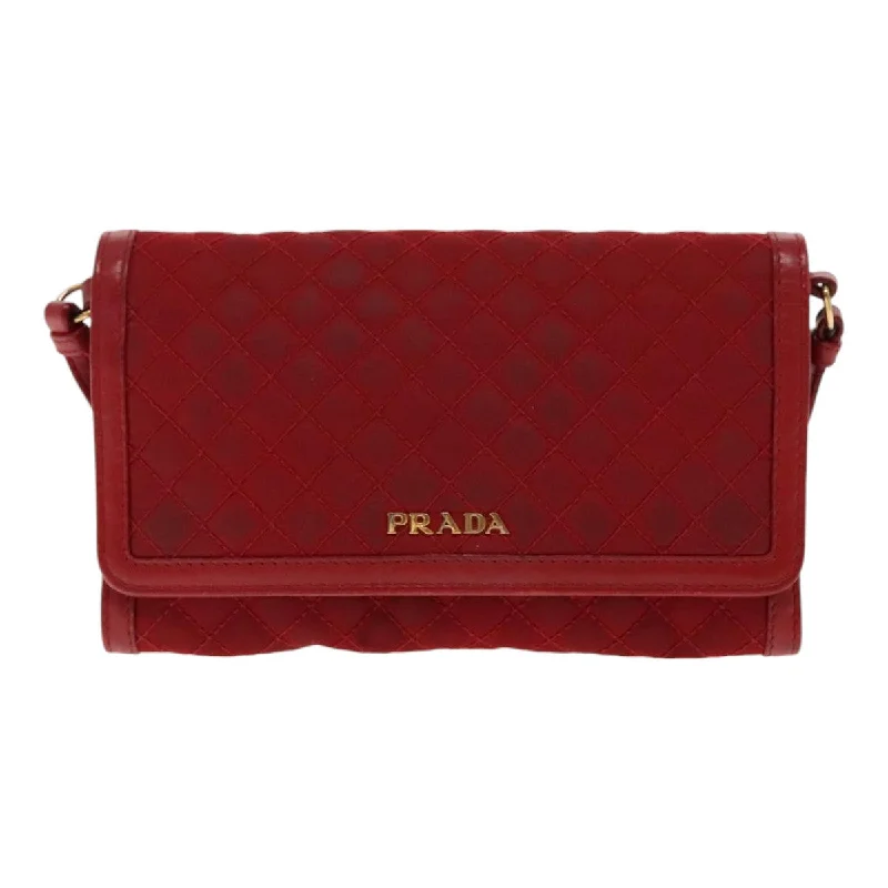 Shoulder bags with soft leather for luxury -Prada Tessuto  Synthetic Shoulder Bag (Pre-Owned)