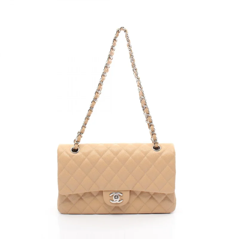 Shoulder bags with camouflage patterns for edge -Chanel Caviar Skin Matelasse W Flap Shoulder Bag