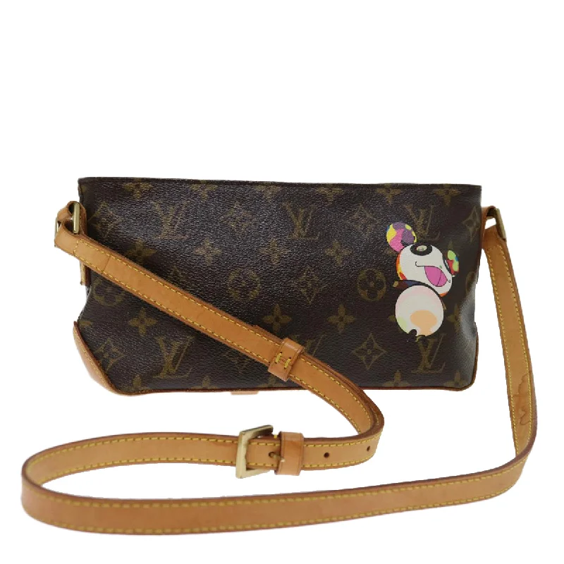 Shoulder bags with suede accents for texture -Louis Vuitton Trotteur  Canvas Shoulder Bag (Pre-Owned)