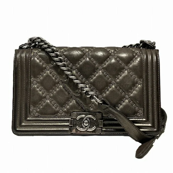 Leather shoulder bags for stylish everyday carry -Chanel Boy Bronze Leather Shoulder Bag