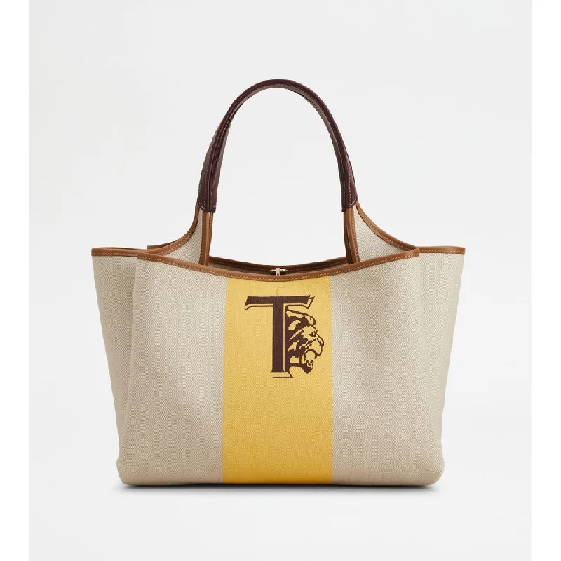 Canvas handle bags perfect for casual outings -Bag in Canvas and Leather Medium