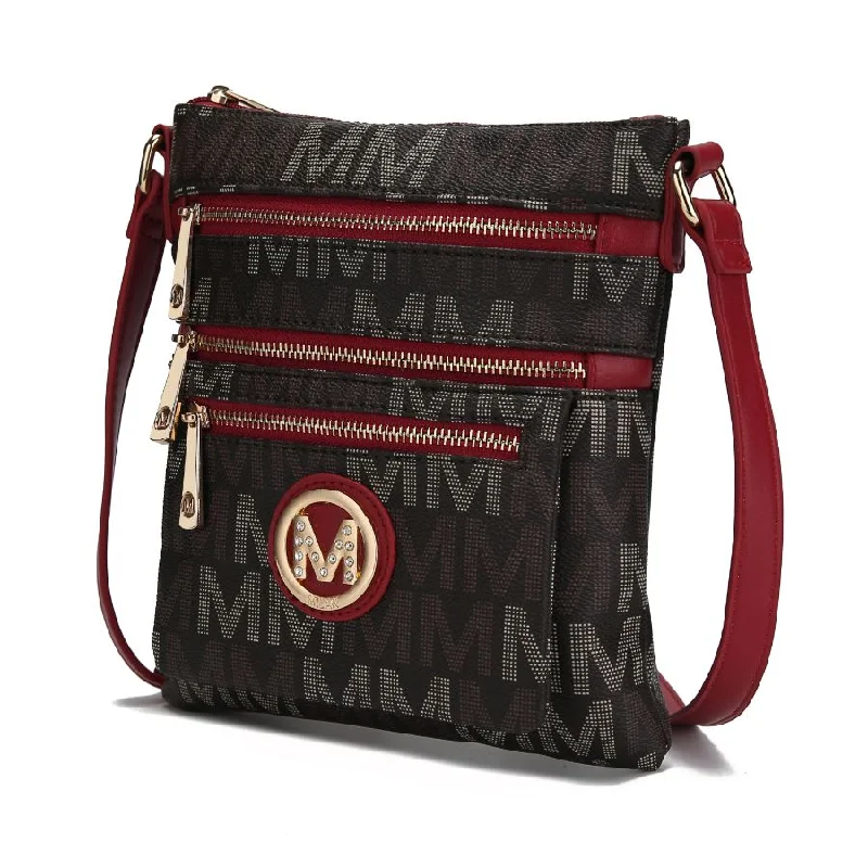 Handle bags with bold logos for branding -Beatrice M Signature Multi Compartments Crossbody