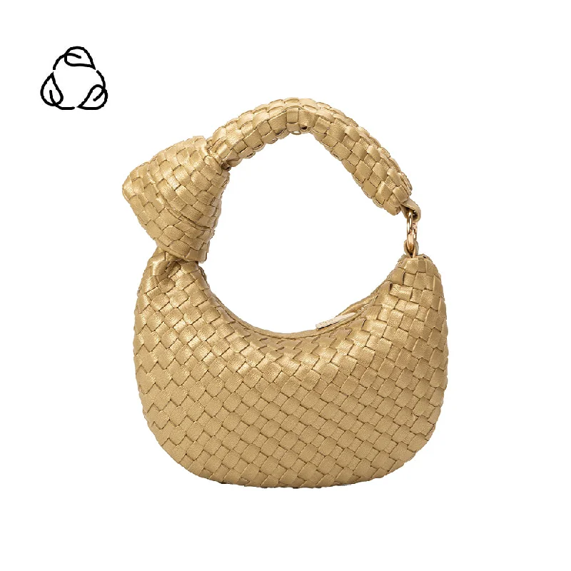 Canvas handle bags perfect for casual outings -Brigitte Gold Woven Charm