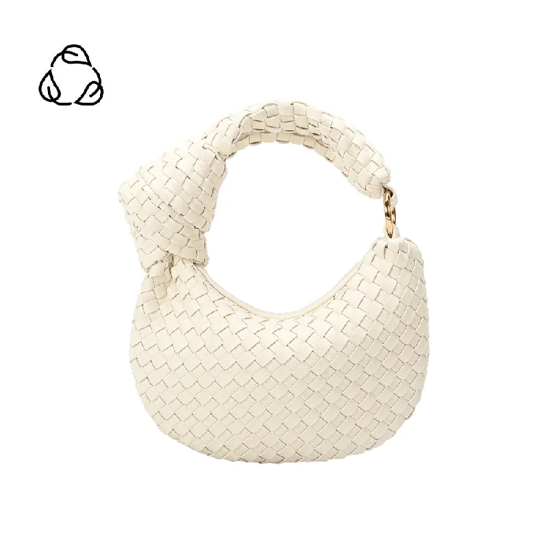 Handle bags with contrast stitching for detail -Brigitte Ivory Woven Charm