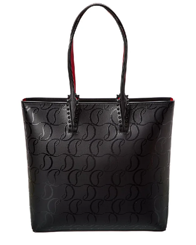 Foldable handle bags for easy storage convenience -Christian Louboutin Cabata Leather Tote