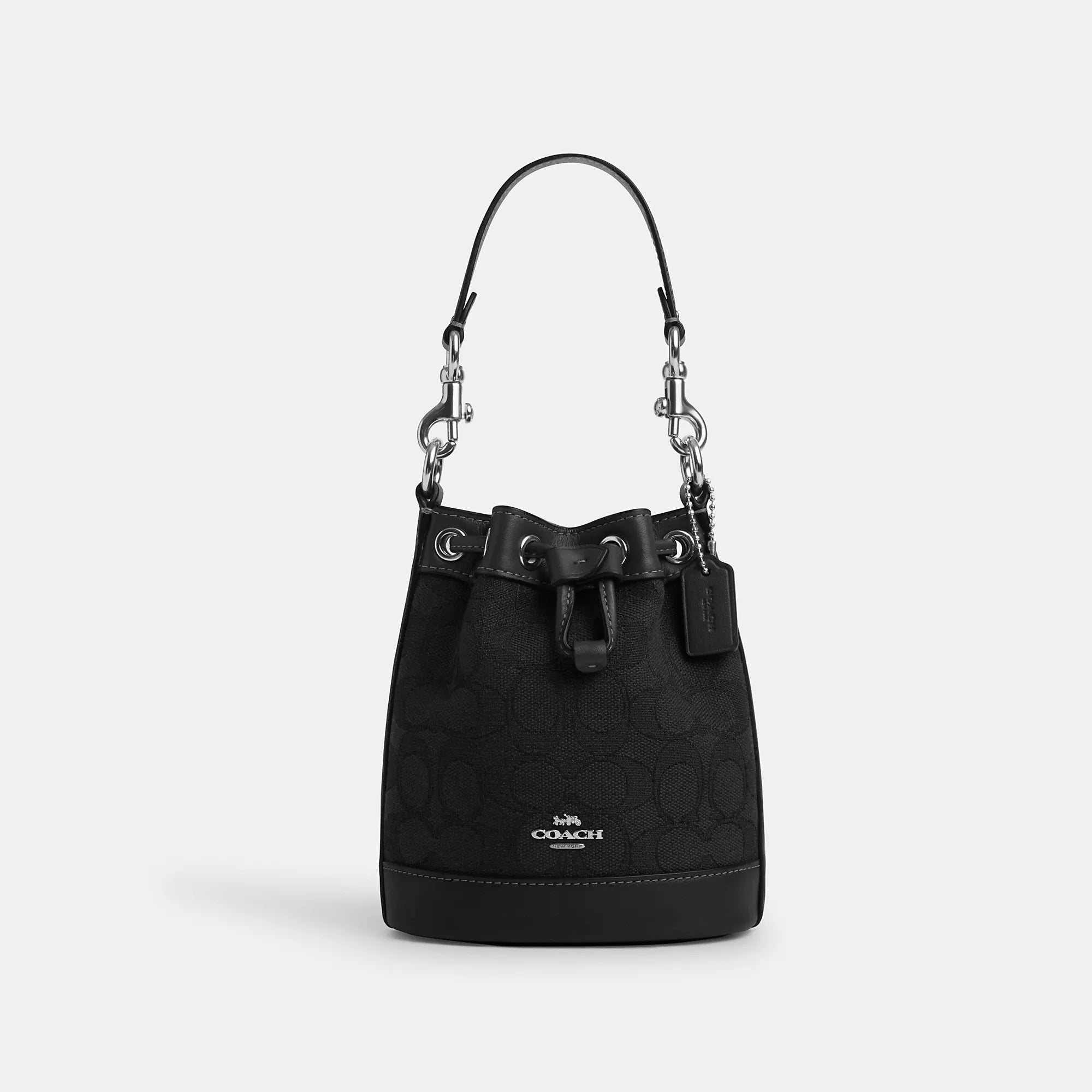 Handle bags with fun slogans for personality -Coach Outlet Mini Bucket Bag In Signature Jacquard