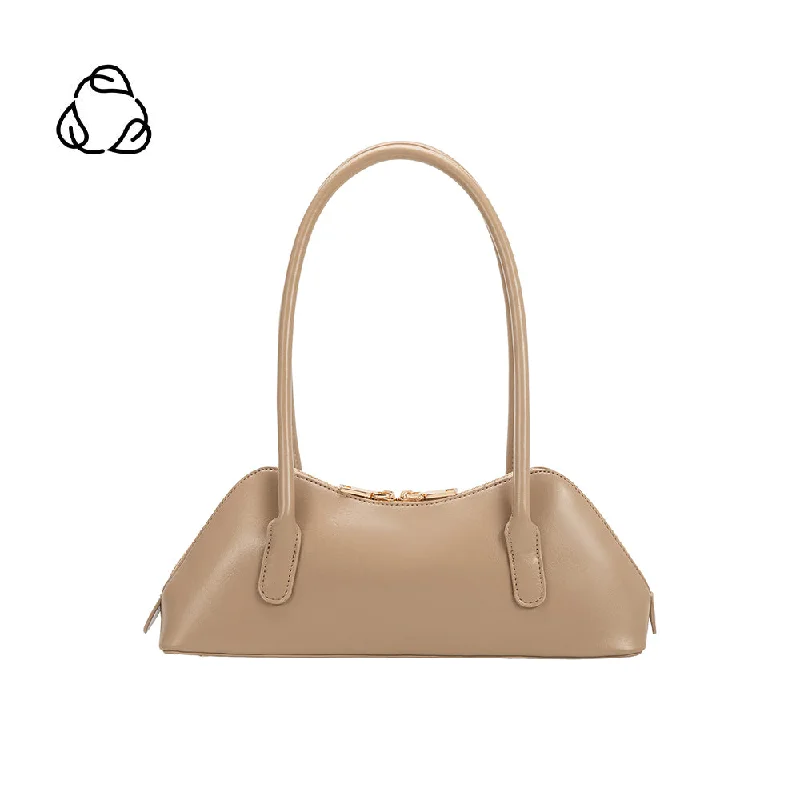 Handle bags with padded handles for comfort -Dakota Mushroom Recycled Vegan Shoulder Bag