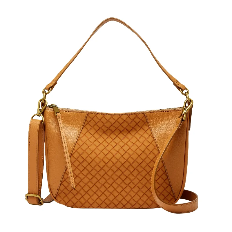 Handle bags with perforated details for style -Fossil Women's Skylar Polyurethane Top Zip Crossbody