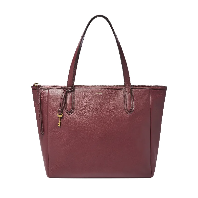 Handle bags with reinforced stitching for durability -Fossil Women's Sydney LiteHide Leather Tote