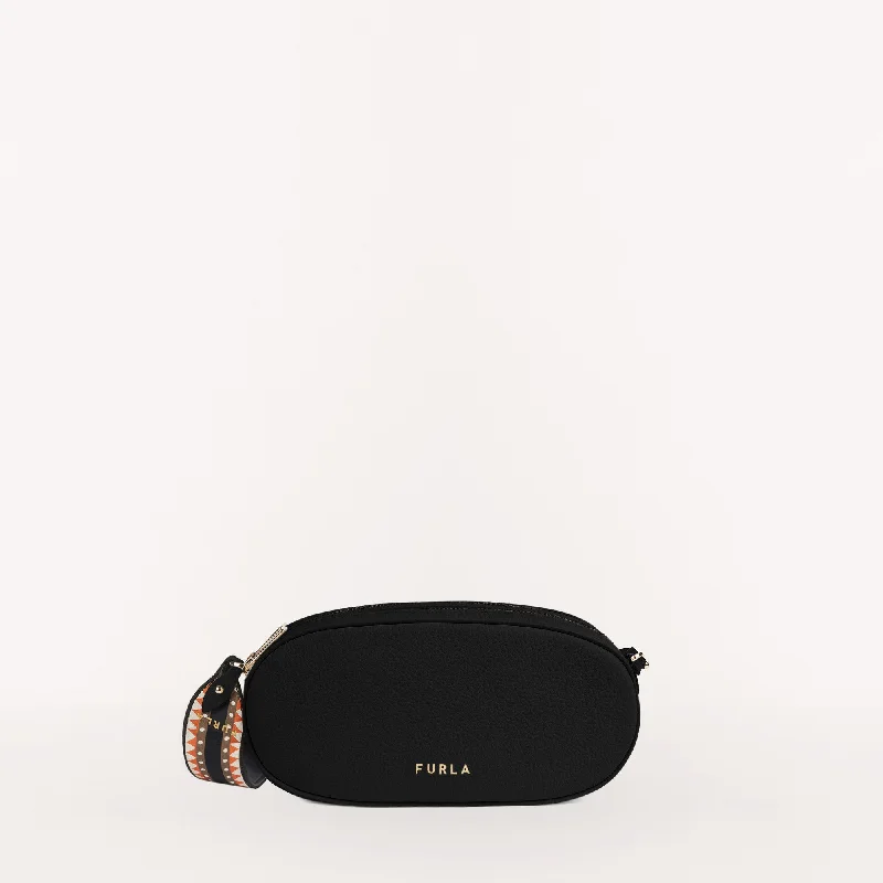 Handle bags with suede accents for texture -Furla Real Crossbody S