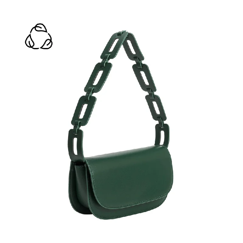 Handle bags with sturdy canvas for longevity -Inez Green Recycled Vegan Shoulder Bag