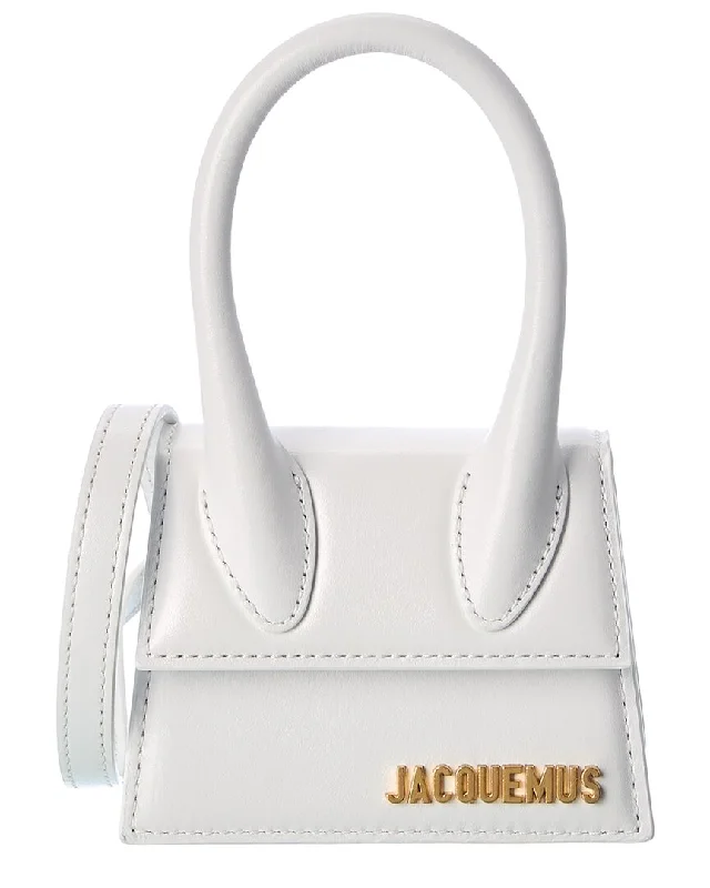 Handle bags with woven fabric for texture -Jacquemus Le Chiquito Leather Clutch