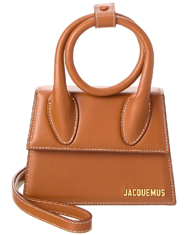 Handle bags with minimalist sleek silhouettes -Jacquemus Le Chiquito Noeud Leather Shoulder Bag