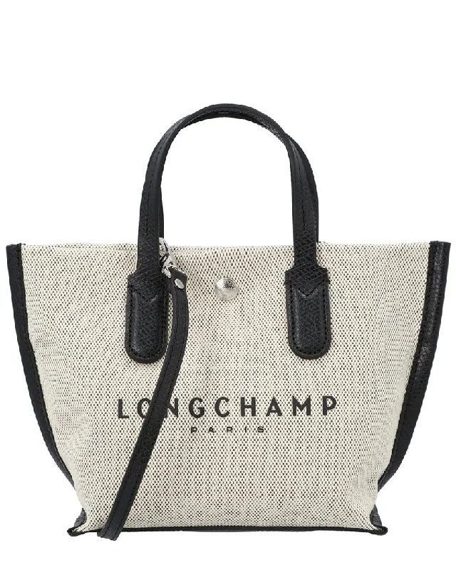 Handle bags with floral prints for spring -Longchamp Essential Toile XS Canvas Top Handle Bag