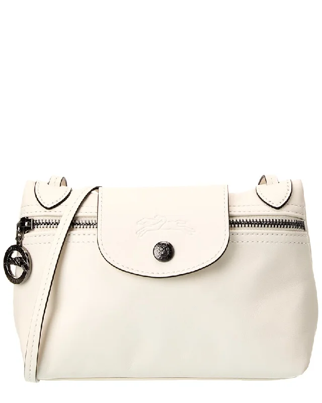 Handle bags with perforated details for style -Longchamp Le Pliage Xtra Leather Crossbody