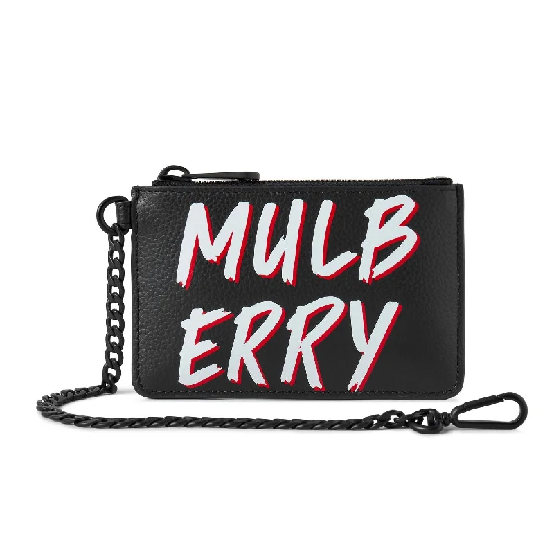 Designer handle bags with luxury logo detailing -Mulberry Coin Zipped Wallet