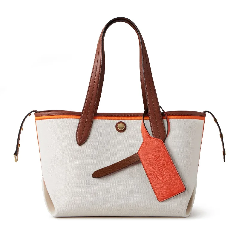 Handle bags with vintage clasps for nostalgia -Mulberry Small Canvas Tote