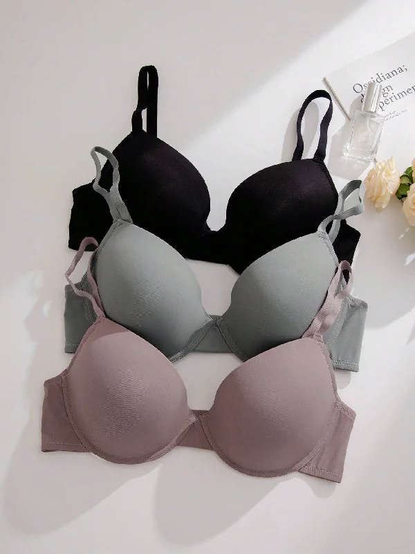 Small handle bags perfect for quick trips -Plus 3pcs Solid Underwire Bra