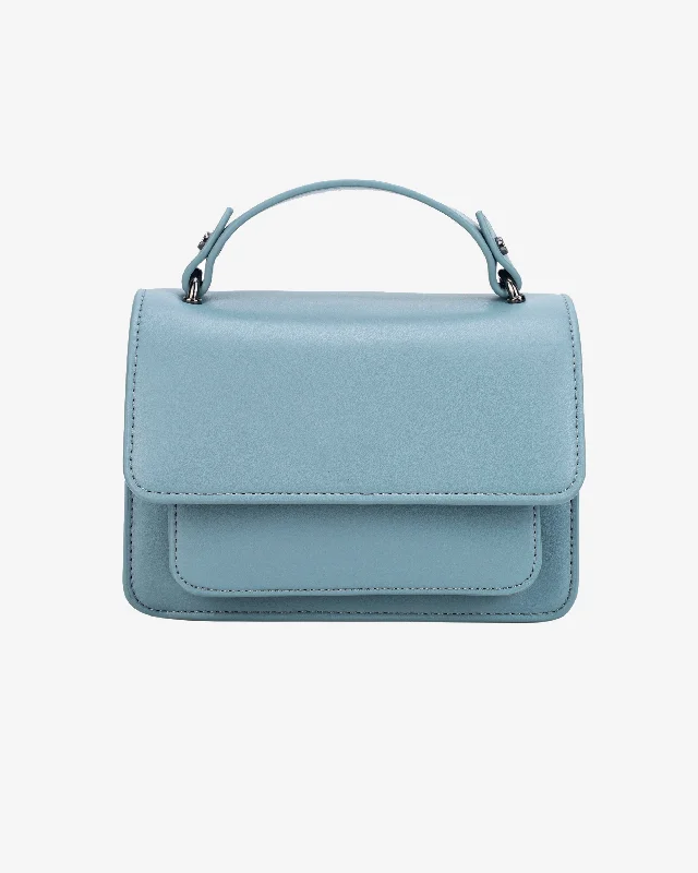 Handle bags with vintage vibes for nostalgia -RENEI SOFT STRUCTURE - Stone Blue