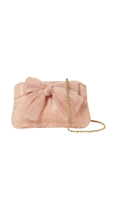 Handle bags with rugged canvas for outdoors -Rochelle Mini Bow Clutch In Beauty