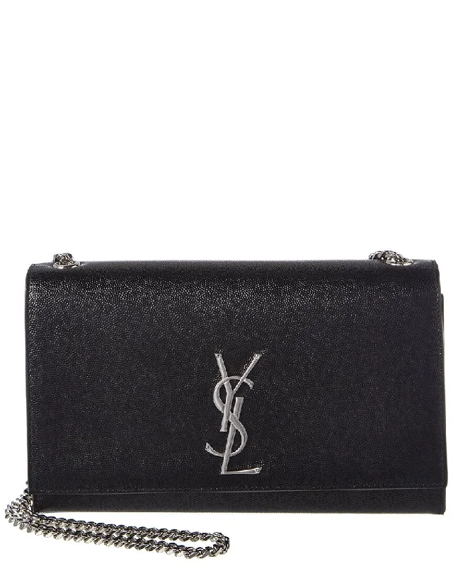 Small handle bags perfect for quick trips -Saint Laurent Kate Monogram Medium Leather Shoulder Bag