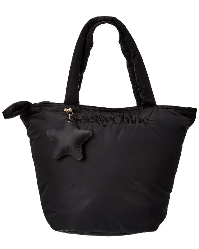 Handle bags with rustic leather for charm -See by Chloé Joy Rider Tote