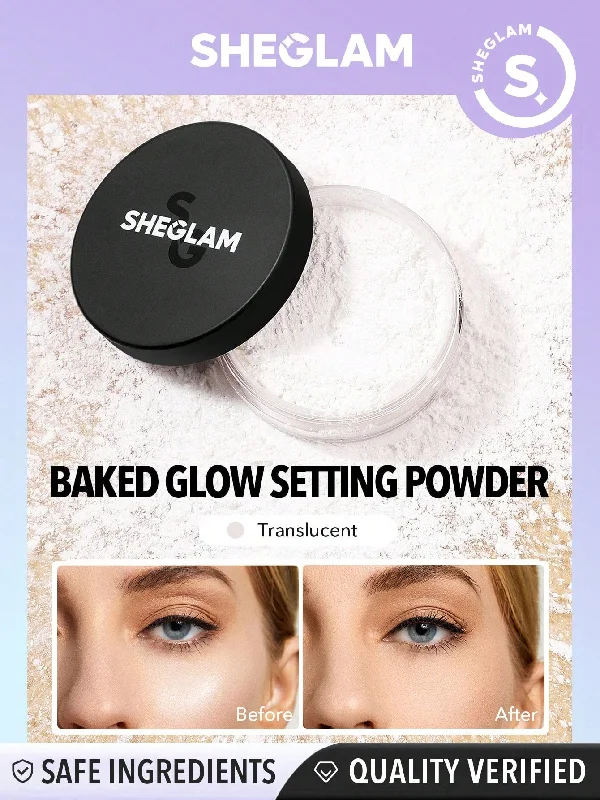 Cotton handle bags for lightweight casual wear -SHEGLAM Baked Glow Setting Powder-Translucent  Oil Control Loose Setting Powder