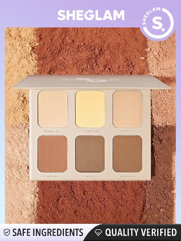 Handle bags with neutral tones for versatility -SHEGLAM STEREO FACE Six-NUDE  6-Color Powder Contour Palette