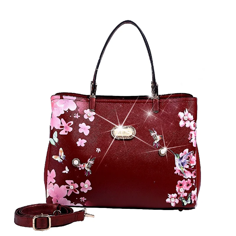 Handle bags with vibrant colors for boldness -Hummingbird Vintage Sugar Scratch & Stain Resistant Top-Handle Bag