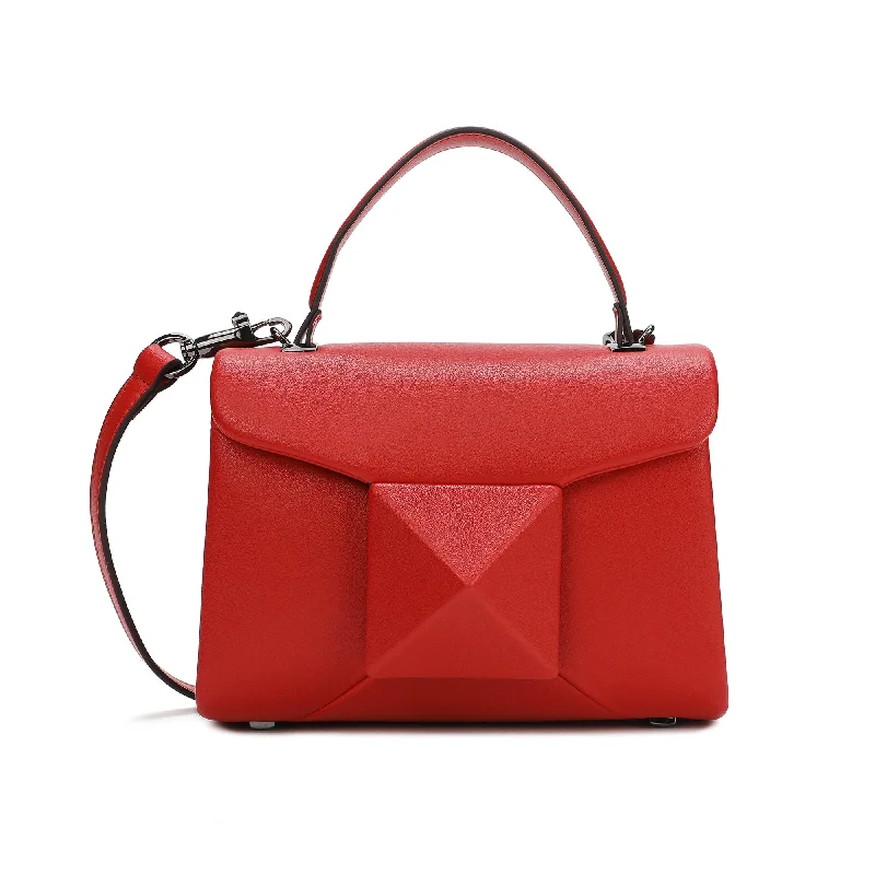 Handle bags with perforated details for style -Tiffany & Fred Full-Grain Soft Leather Top-Handle