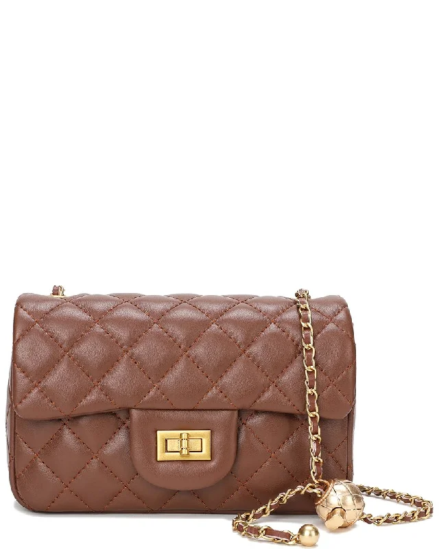 Handle bags with monogram designs for personalization -Tiffany & Fred Paris Quilted Leather Crossbody