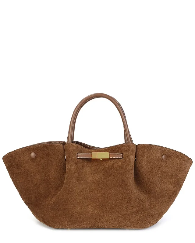 Handle bags with soft fabric for comfort -Tiffany & Fred Paris Suede Tote