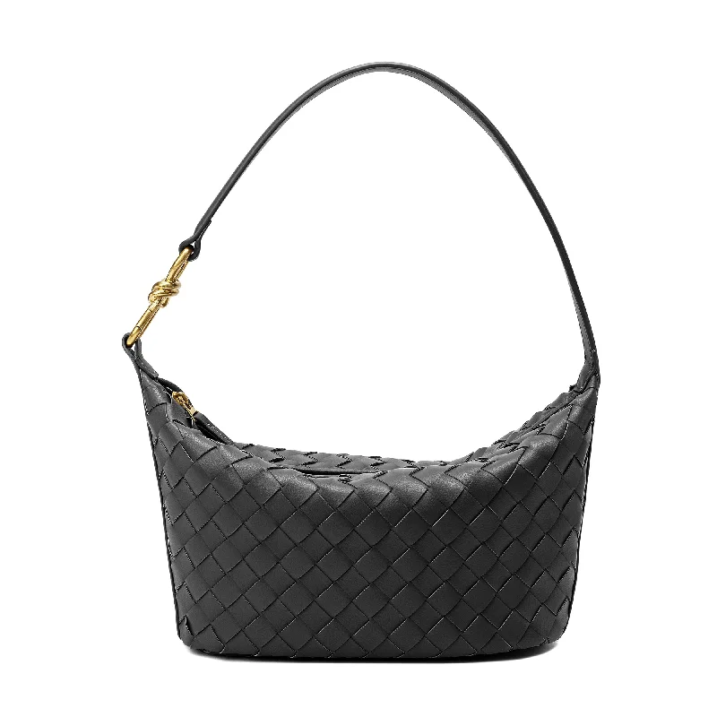 Handle bags with laptop sleeves for work -Tiffany & Fred Woven Leather Hobo/ Shoulder Bag