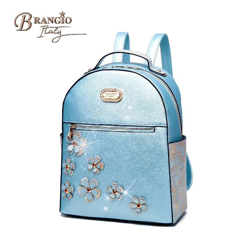 Handle bags with neutral tones for versatility -Twinkle Cosmos Handmade Floral Fashion Backpack