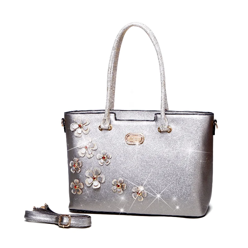 Handle bags with animal prints for flair -Twinkle Cosmos Florality Tote Purses and Handbags