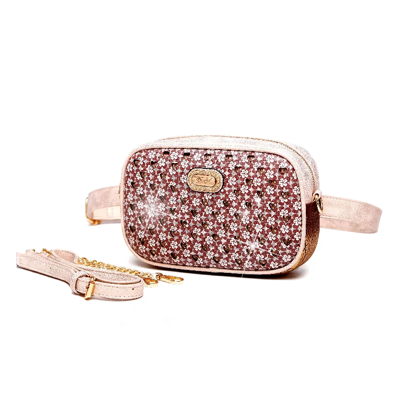 Handle bags with polka dots for fun -Galaxy Stars Crystal Stud Fanny Pack