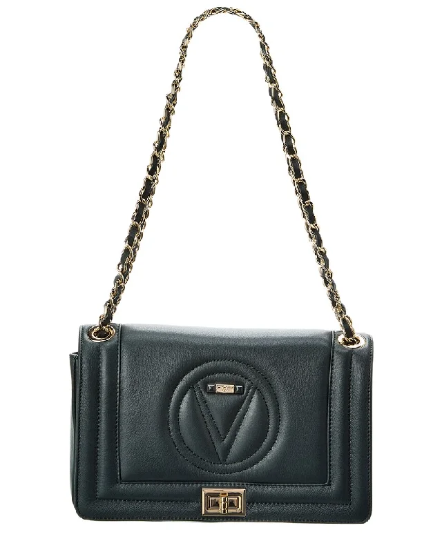 Handle bags with monogram designs for personalization -Valentino by Mario Valentino Alice Signature Leather Shoulder Bag