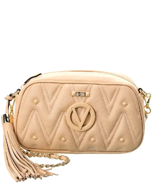 Handle bags with bold logos for branding -Valentino by Mario Valentino Bella Diamond Leather Crossbody