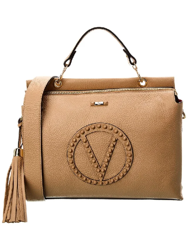 Handle bags with soft linings for protection -Valentino by Mario Valentino Bridget Rock Leather Shoulder Bag