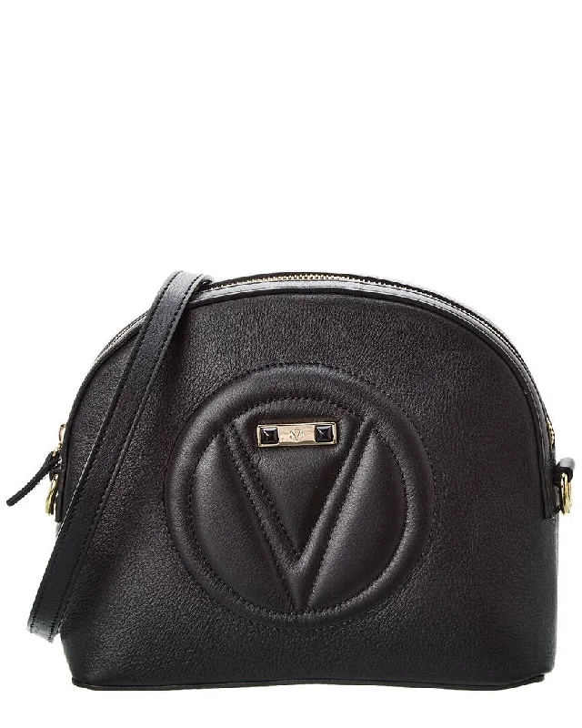 Handle bags with sleek zippers for closure -Valentino by Mario Valentino Diana Signature Leather Crossbody