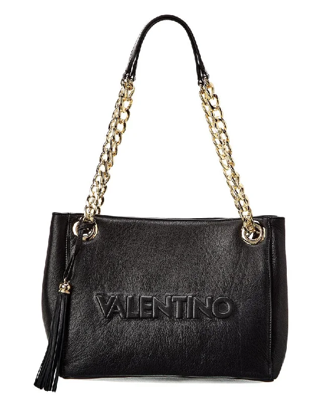 Handle bags with structured shapes for class -Valentino by Mario Valentino Luisa Embossed Leather Shoulder Bag