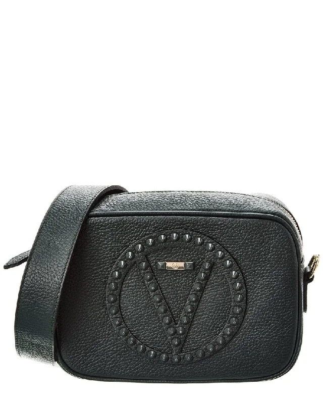 Leather handle bags for elegant daily carry -Valentino by Mario Valentino Mia Rock Leather Crossbody