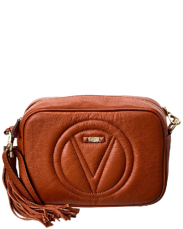 Handle bags with pastel colors for softness -Valentino by Mario Valentino Mia Signature Leather Crossbody