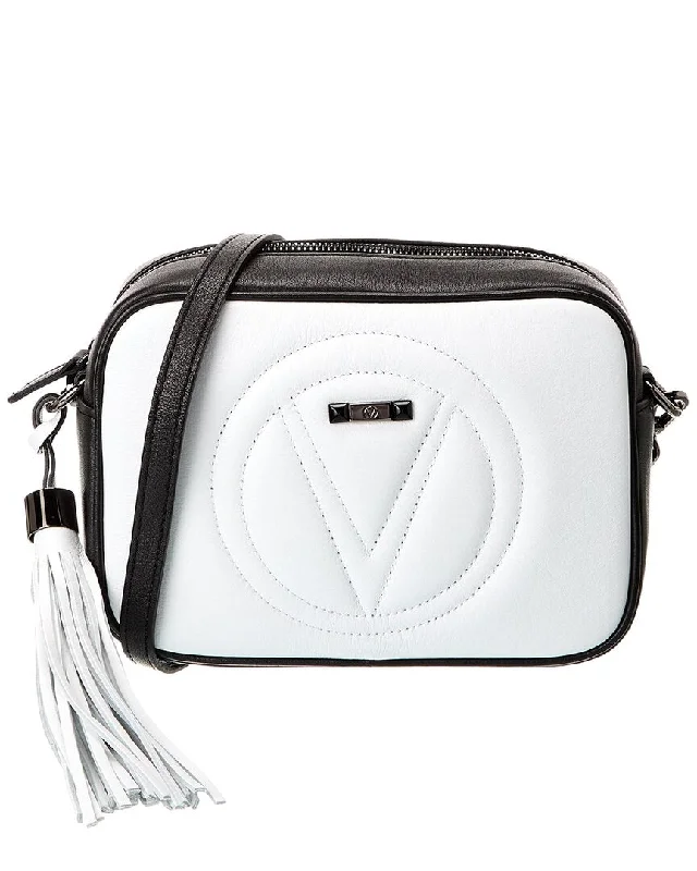 Quilted handle bags with stylish textured finish -Valentino by Mario Valentino Mia Signature Leather Crossbody