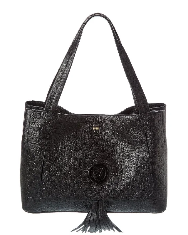 Handle bags with soft linings for protection -Valentino by Mario Valentino Ollie Dollaro Monogram Leather Tote